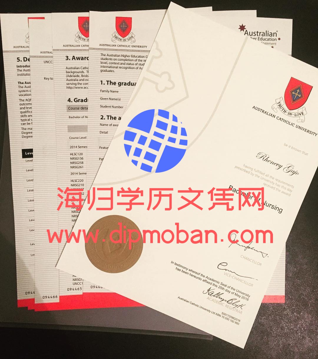 澳洲天主教大学毕业证